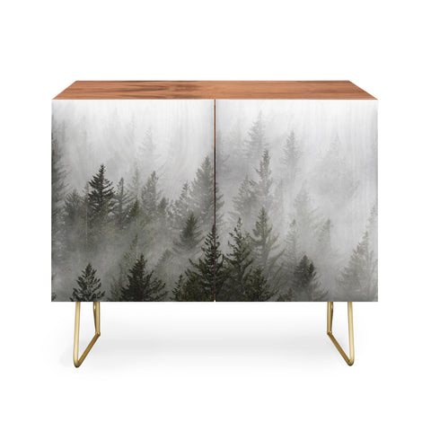 Nature Magick Foggy Fir Forest Fantasy Credenza
