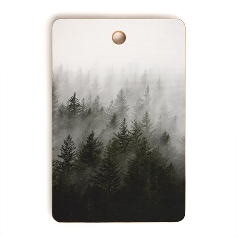 Nature Magick Foggy Fir Forest Fantasy Cutting Board Rectangle