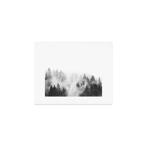 Nature Magick Foggy Trees Black and White Art Print