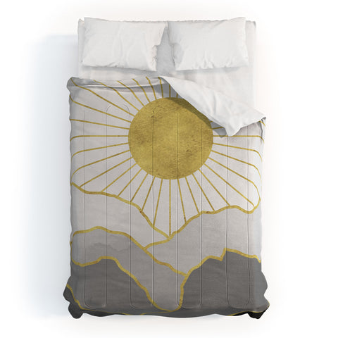Nature Magick Gold Mountain Sunrise Comforter