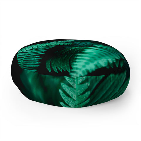 Nature Magick Green Forest Ferns Floor Pillow Round