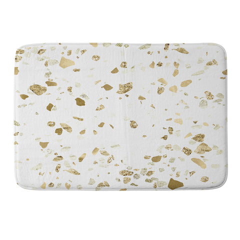 Nature Magick Metallic Gold Terrazzo Sparkle Memory Foam Bath Mat