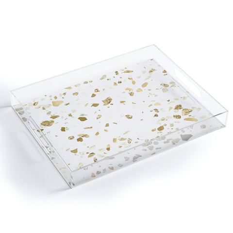 Nature Magick Metallic Gold Terrazzo Sparkle Acrylic Tray