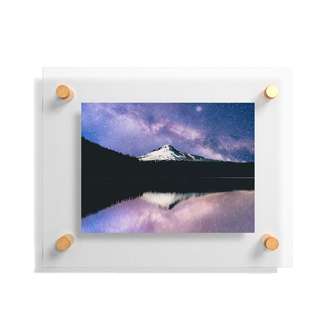 Nature Magick Mount Hood Galaxy Lake Floating Acrylic Print