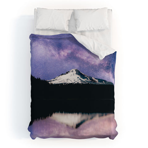 Nature Magick Mount Hood Galaxy Lake Duvet Cover