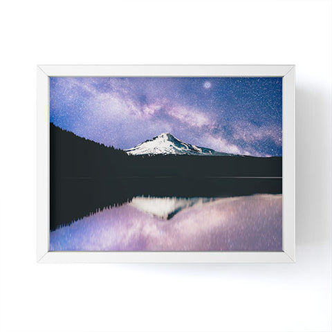 Nature Magick Mount Hood Galaxy Lake Framed Mini Art Print