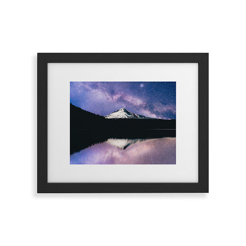 Nature Magick Mount Hood Galaxy Lake Framed Art Print