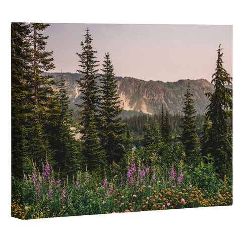Nature Magick Mount Rainier Wildflower Adventure National Park Wanderlust Art Canvas
