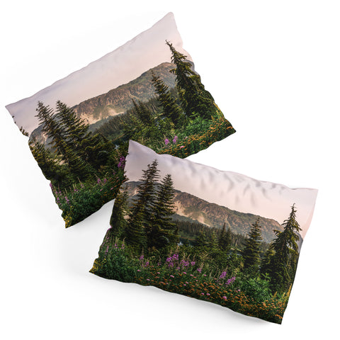 Nature Magick Mount Rainier Wildflower Adventure National Park Wanderlust Pillow Shams