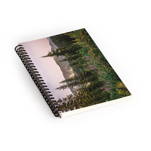 Nature Magick Mount Rainier Wildflower Adventure National Park Wanderlust Spiral Notebook