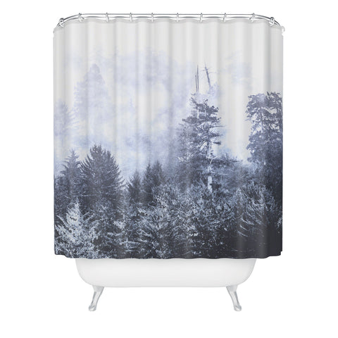 Nature Magick Navy Forest Adventure Shower Curtain