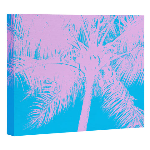 Nature Magick Palm Tree Summer Beach Teal Art Canvas