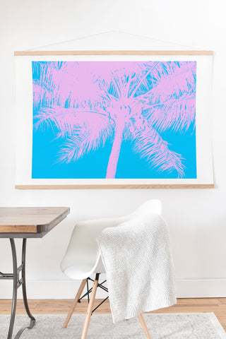 Nature Magick Palm Tree Summer Beach Teal Art Print And Hanger