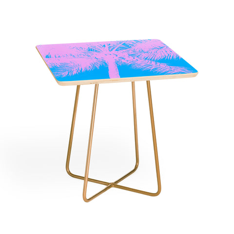 Nature Magick Palm Tree Summer Beach Teal Side Table