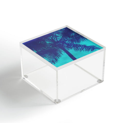 Nature Magick Palm Trees Summer Turquoise Acrylic Box