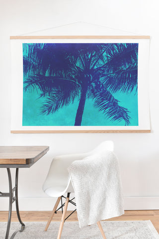 Nature Magick Palm Trees Summer Turquoise Art Print And Hanger