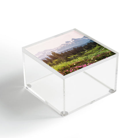 Nature Magick Pink Mountain Wildflowers Acrylic Box