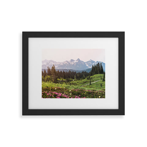 Nature Magick Pink Mountain Wildflowers Framed Art Print