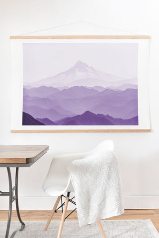Nature Magick Purple Mountain Wanderlust Art Print And Hanger