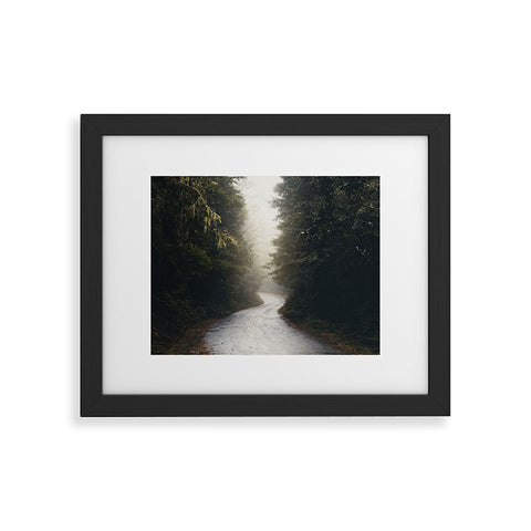 Nature Magick Redwood Road Forest Fog Framed Art Print