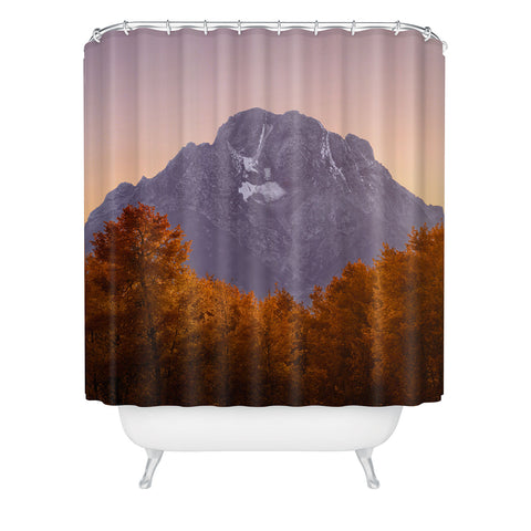 Nature Magick Rocky Mountain Tetons Sunset Shower Curtain