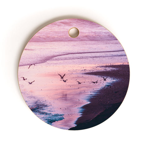 Nature Magick Summer Ocean Sunset Cutting Board Round