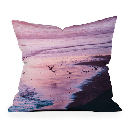 Nature Magick Summer Ocean Sunset Throw Pillow