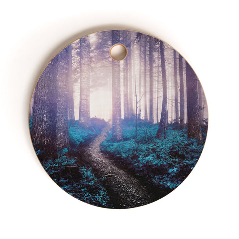 Nature Magick Turquoise Forest Adventure Cutting Board Round