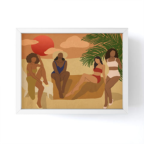 nawaalillustrations Beach I Framed Mini Art Print
