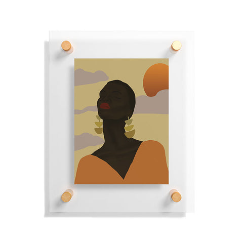 nawaalillustrations Head in Space Floating Acrylic Print