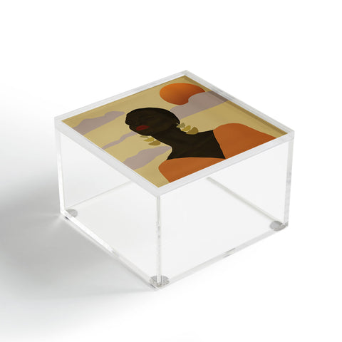 nawaalillustrations Head in Space Acrylic Box