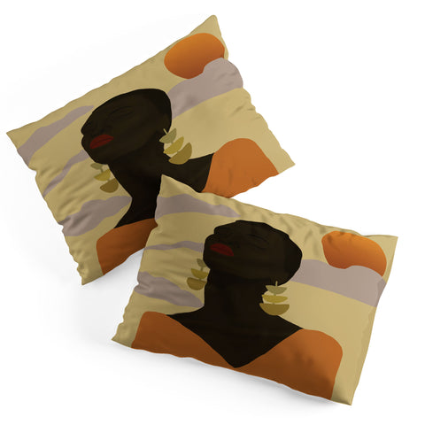 nawaalillustrations Head in Space Pillow Shams