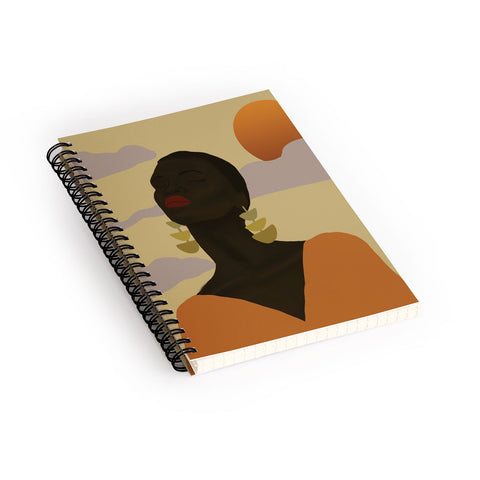 nawaalillustrations Head in Space Spiral Notebook