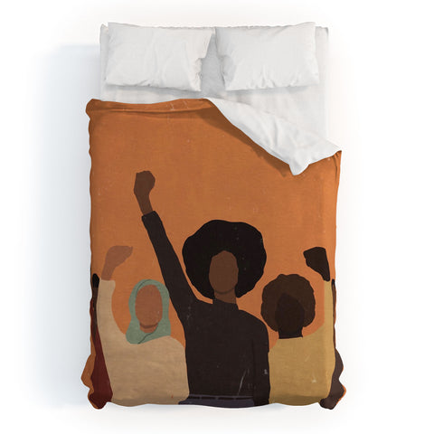 nawaalillustrations Power to the people Duvet Cover