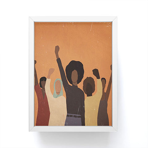 nawaalillustrations Power to the people Framed Mini Art Print