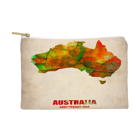 Naxart Australia Watercolor Map Pouch