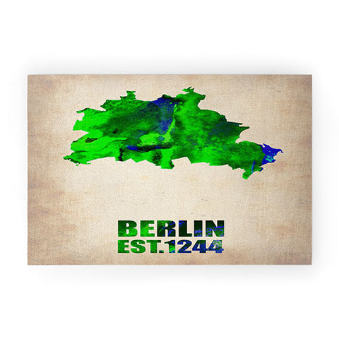 Naxart Berlin Watercolor Map Welcome Mat
