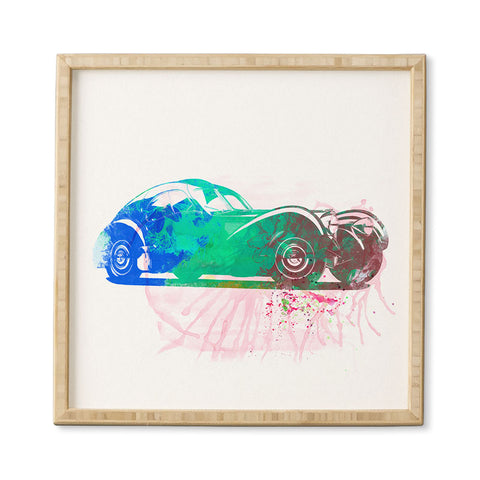 Naxart Bugatti Atlantic Watercolor 1 Framed Wall Art