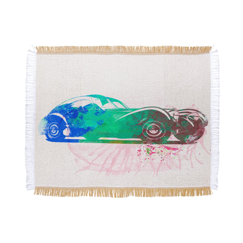 Naxart Bugatti Atlantic Watercolor 1 Throw Blanket