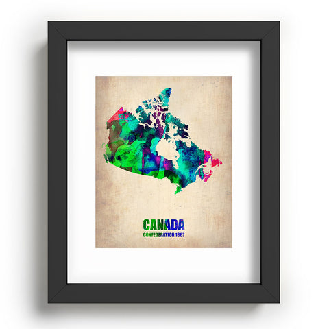 Naxart Canada Watercolor Map Recessed Framing Rectangle