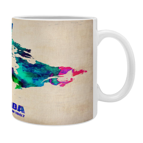 Naxart Canada Watercolor Map Coffee Mug