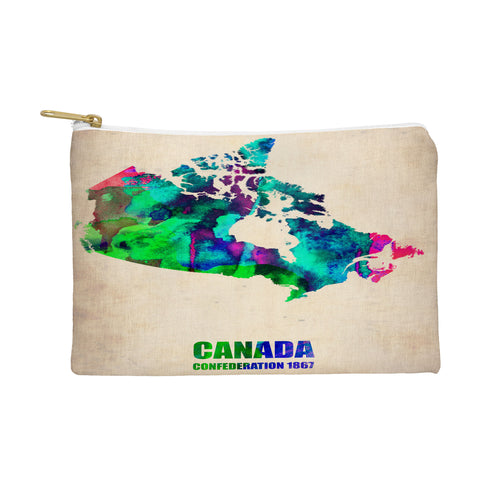 Naxart Canada Watercolor Map Pouch