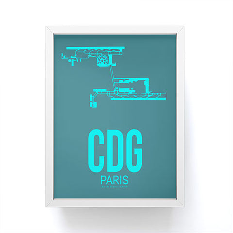 Naxart CDG Paris Poster 1 Framed Mini Art Print