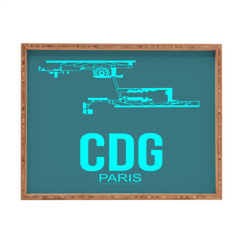 Naxart CDG Paris Poster 1 Rectangular Tray