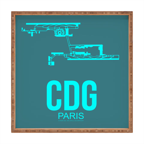 Naxart CDG Paris Poster 1 Square Tray