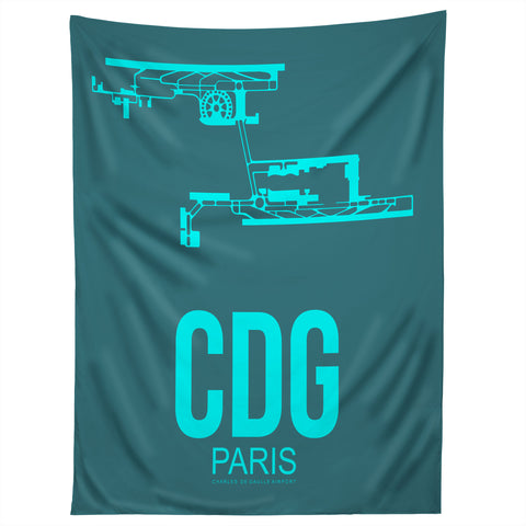 Naxart CDG Paris Poster 1 Tapestry