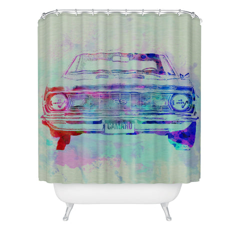 Naxart Chevy Camaro Watercolor 2 Shower Curtain