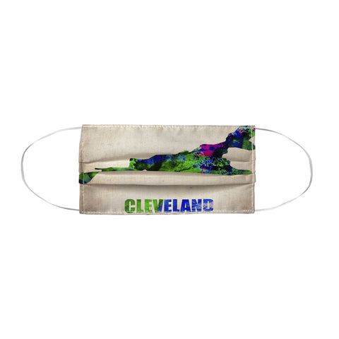 Naxart Cleveland Watercolor Map Face Mask