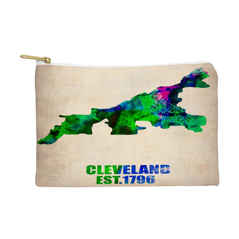 Naxart Cleveland Watercolor Map Pouch