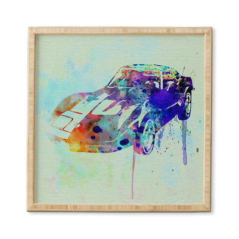 Naxart Corvette Watercolor Framed Wall Art
